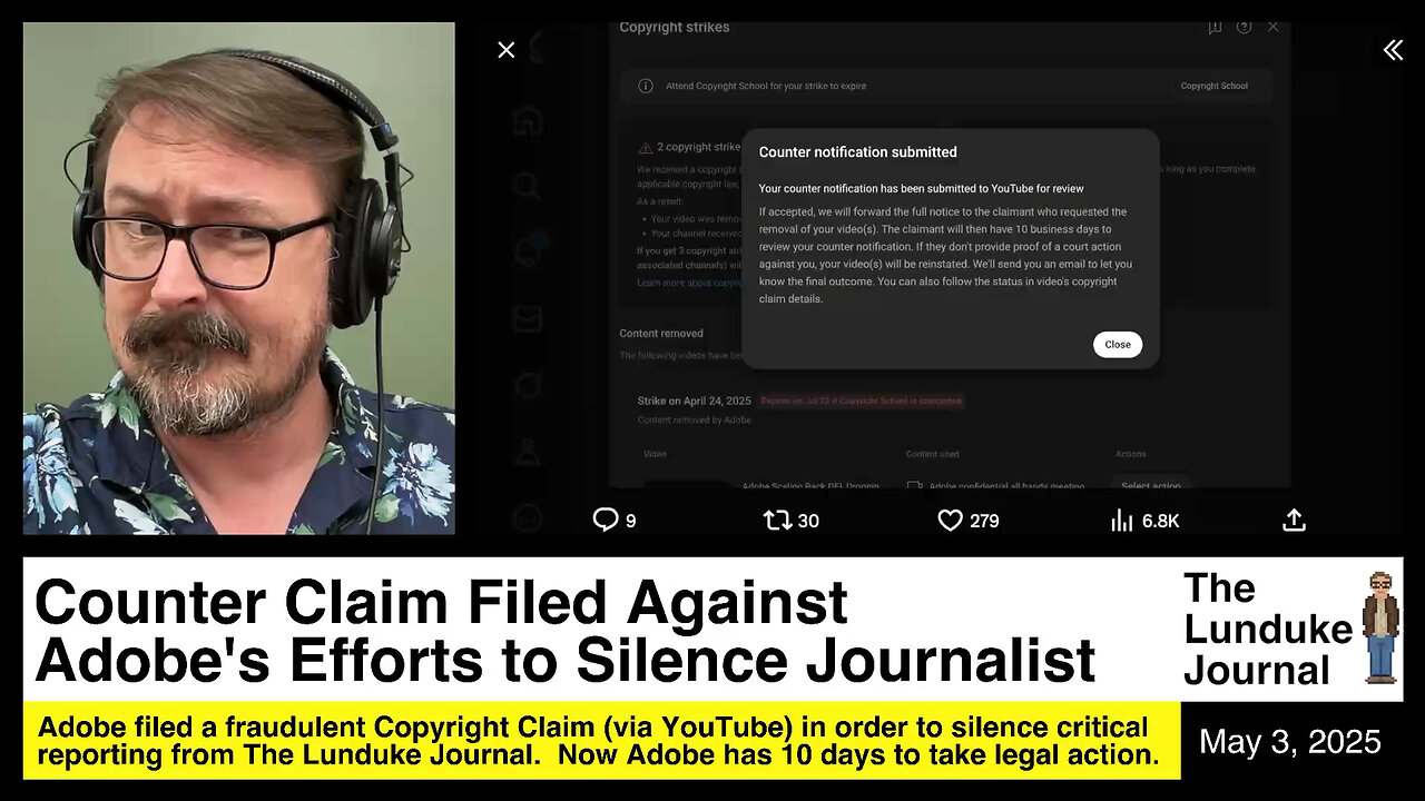 Counter Claim Filed Against Adobes Efforts to Silence Journalist