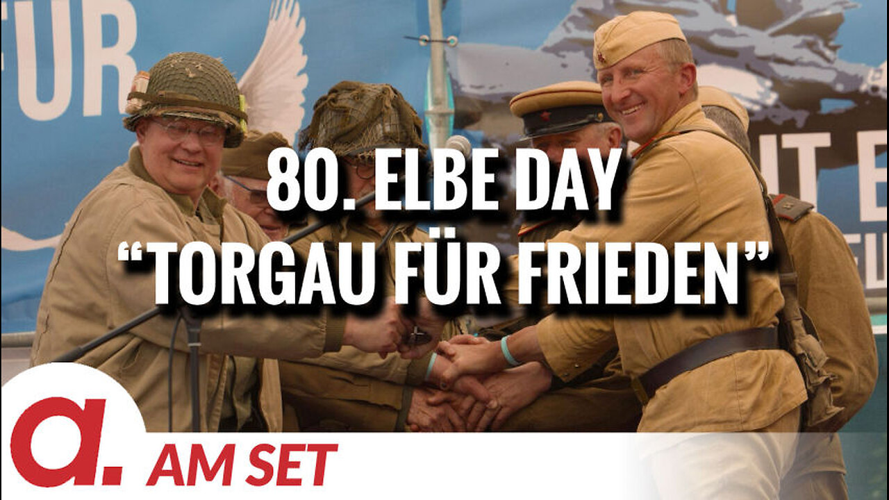 Am Set: Demonstration Torgau für Frieden anläßlich des Handschlags von Torgau vor 80 Jahren