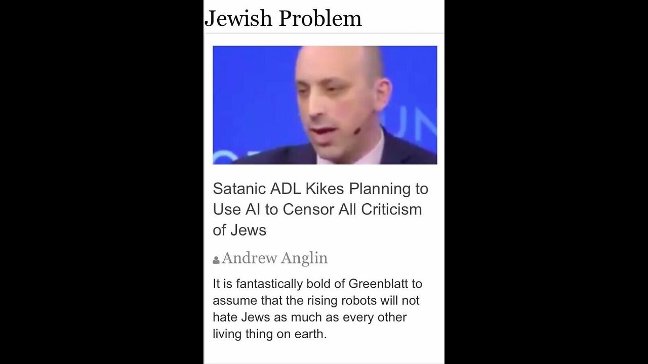 you are not allowed to hate satanic adl zionist israel jew anti semitism CENSORSHIP bill Is here