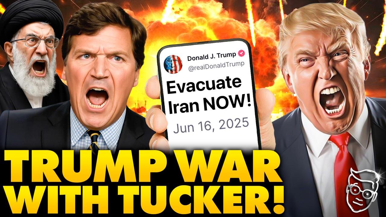 Trump Goes to WAR Against Tucker, Feud Goes NUCLEAR! Trump Warns Get Out Of Iran! as Nation PANICS