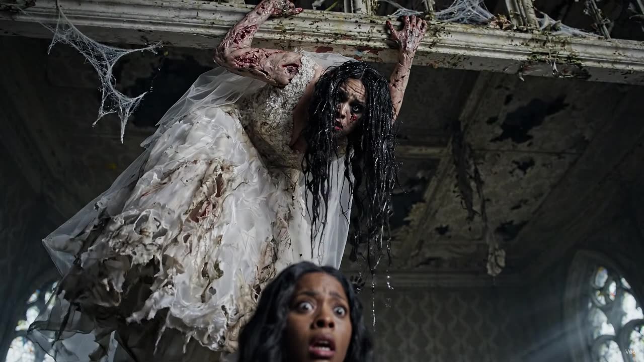 🔥 The Bride Was Crawling On The Ceiling 😨 Hyper Realistic Horror Girl • AI Hollywood Monster Film