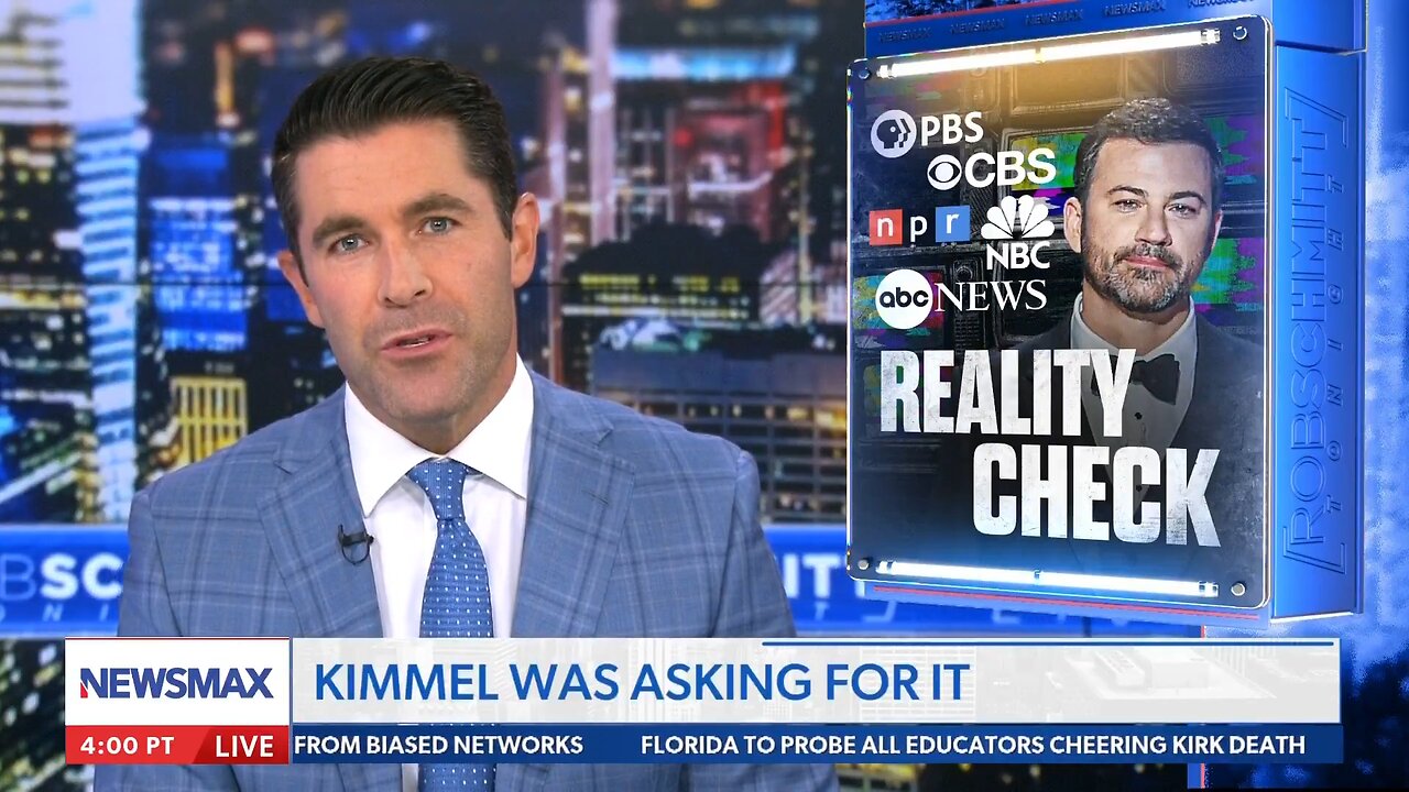 Rob Schmitt slams Screaming Lunatic Jimmy Kimmel for his Leftist Ideology