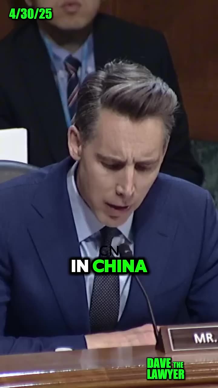 Hawley Sounds the Alarm: China Behind 90% of This...