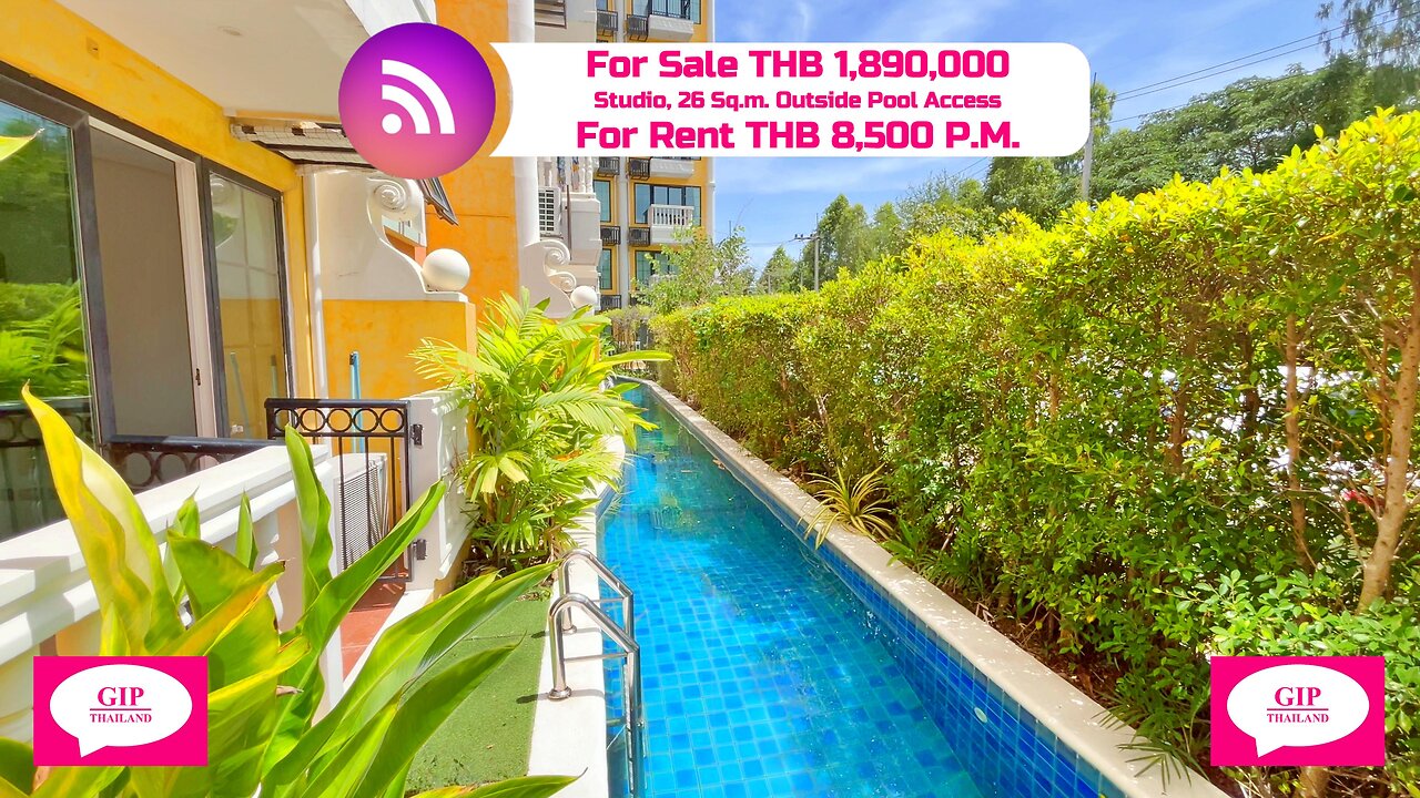 The Venetian Signature Condo Resort, Jomtien, Thailand, THB 1,890,000, Studio, For Sale