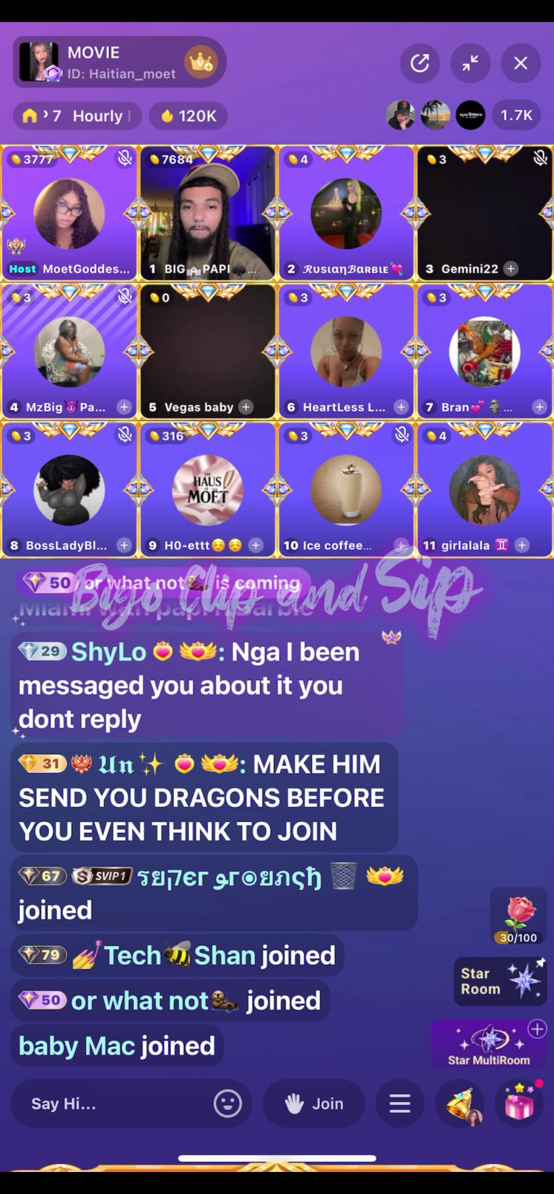 Moet talks to Papi n Barbie about joining bigo rush program 8/1/25 #bigoclipsndsip