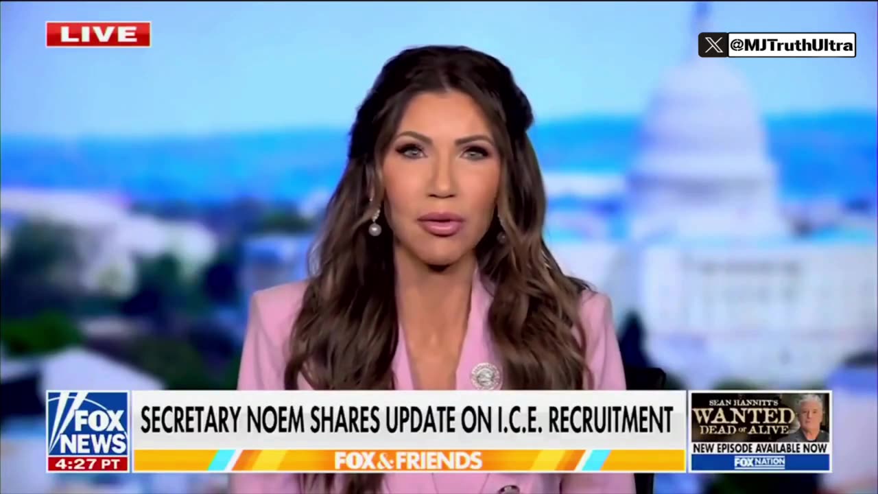 Kristi Noem ends the Age cap to join ICE and says they have 80,000 new Applicants