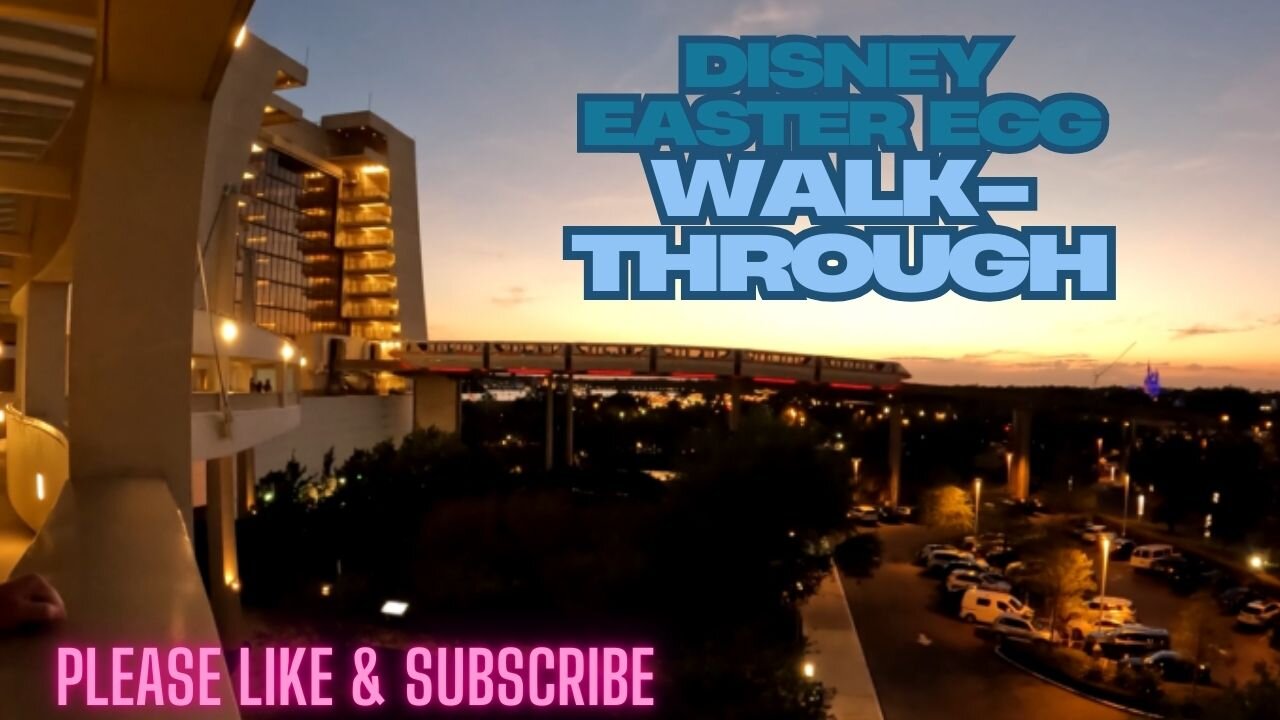 🎥 Disney Easter Egg Walkthrough | Beach & Yacht Club + Contemporary Resort | No Commentary 🍫🌸✨ 2025