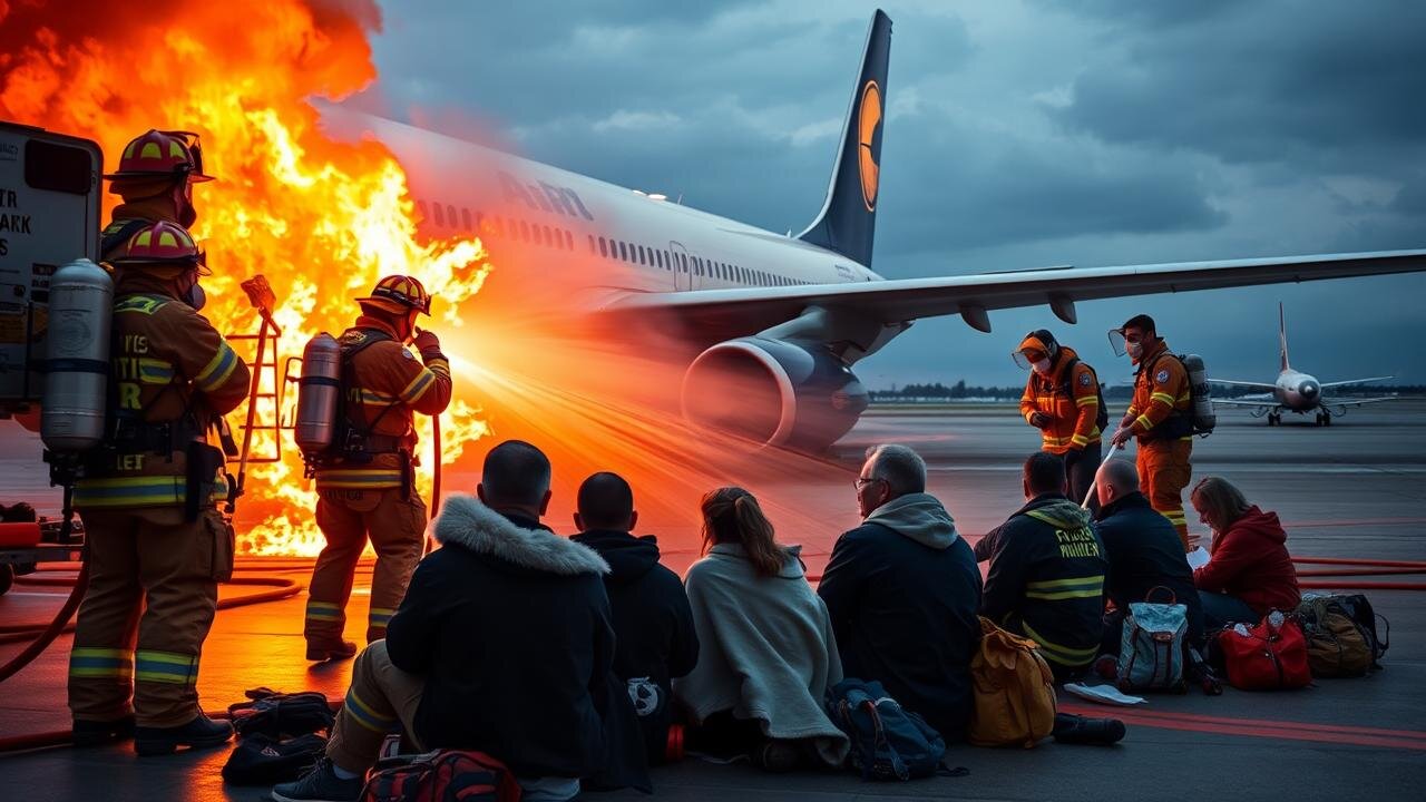 American Airlines flight catches fire at Denver airport