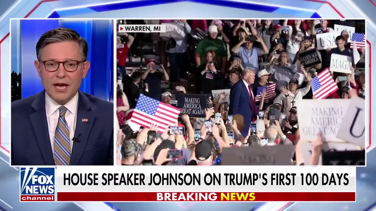 SPEAKER STOPS BY: Johnson Praises Trumps First 100 Days, A Great Start [WATCH]