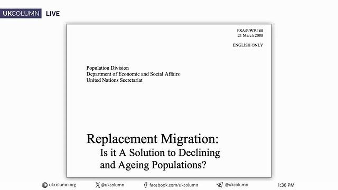 From the UN: Replacement Migration - Is it A Solution to Declining and Ageing Populations? | UKC