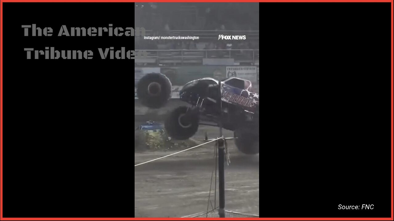 WATCH: 800 Pound Wheel Flies Off, Crushes Spectator’s Car During Monster Truck Rally