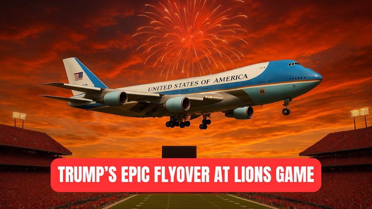 Trumps Epic Flyover at Lions Game