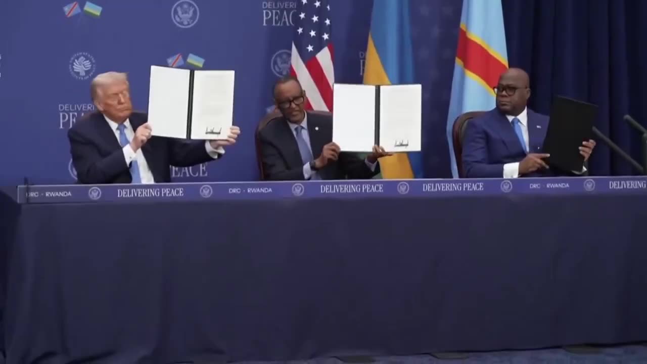 🚨 By stroke of pen, President Trump formally ENDS the 30-year long Rwanda-Congo war