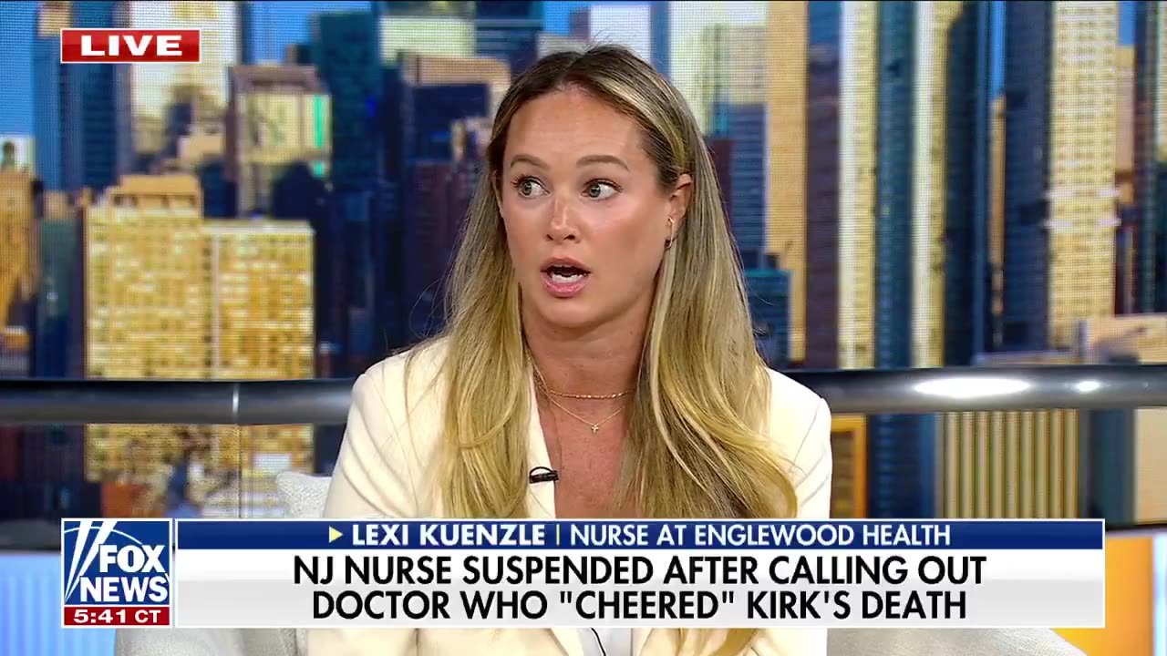 New Jersey nurse Lexi Kuenzle was suspended indefinitely without pay