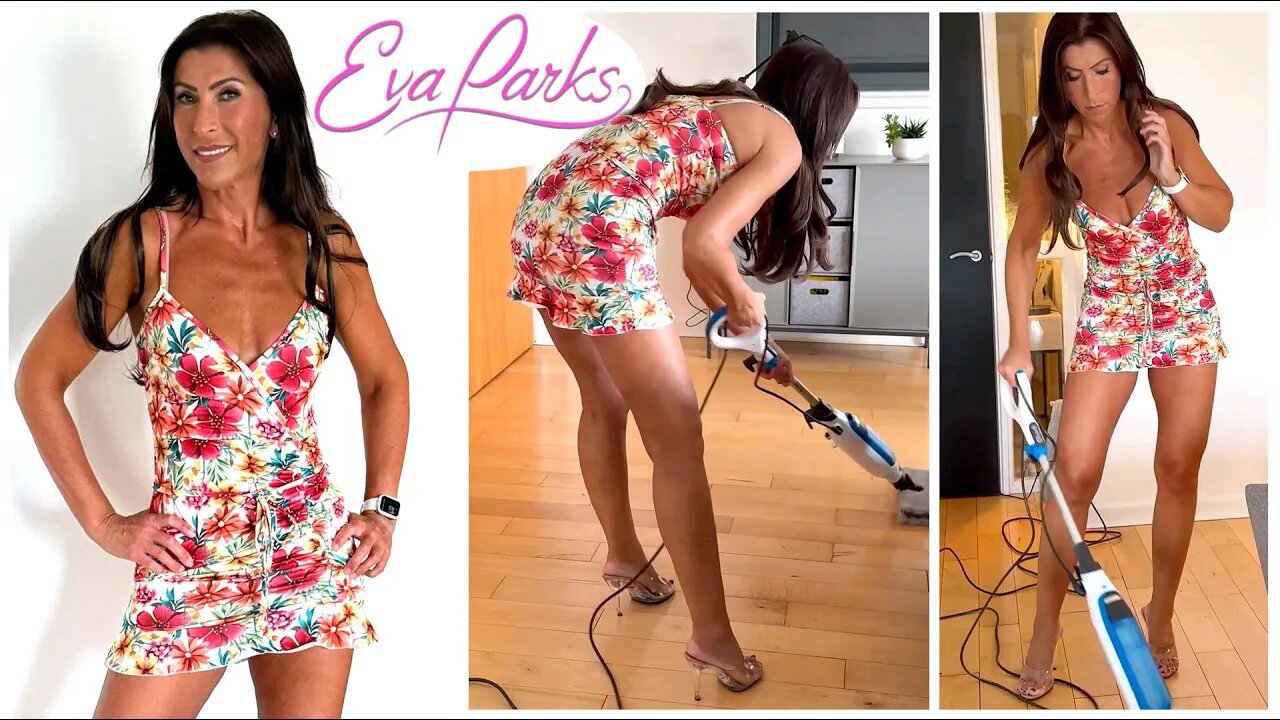 Clean With Me | Steam Cleaning in Summer Dress | 4K