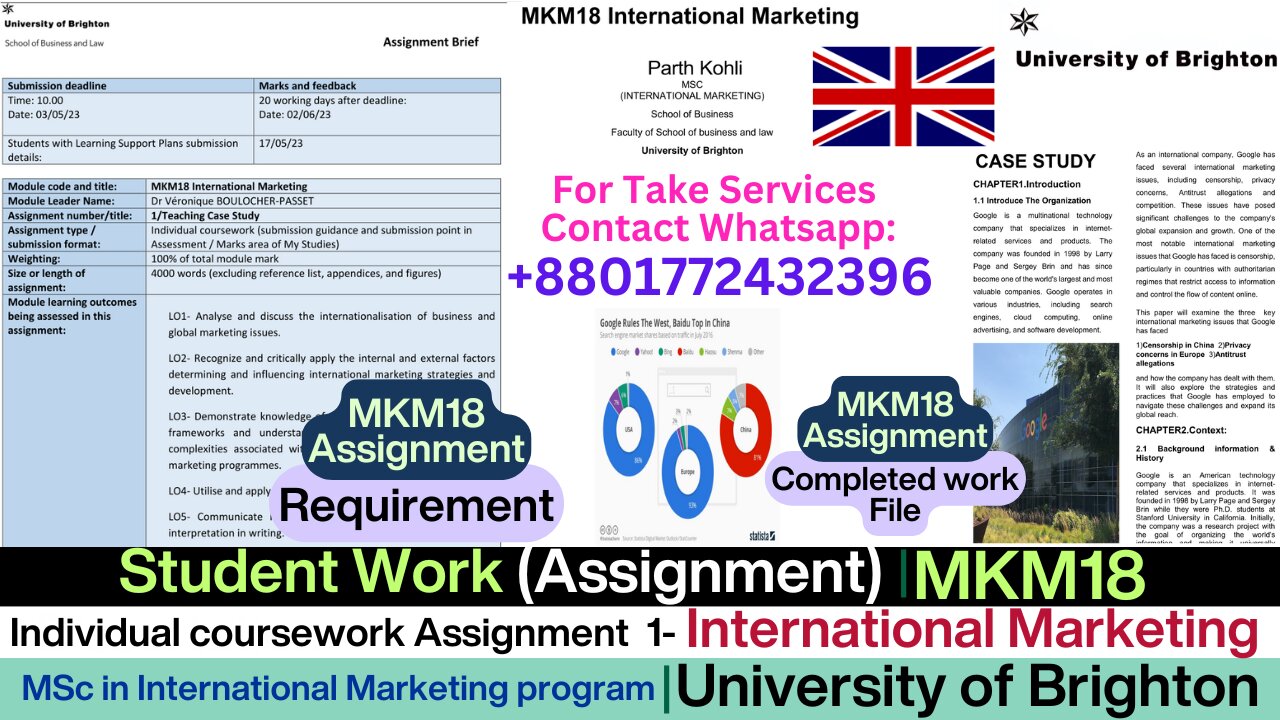 Student Work(Assignment)|MKM18 Case StudyGoogle’s Global Marketing Challenges|University of Brighton