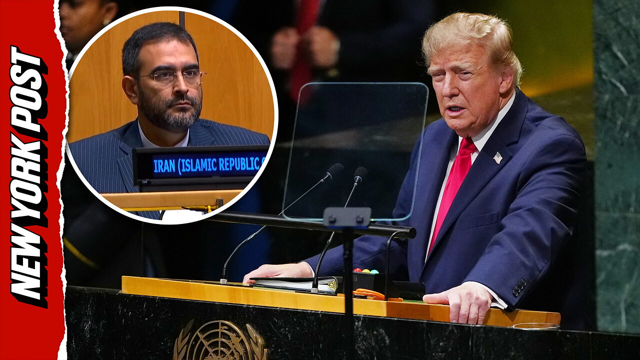 Iran's delegate sits with stone-cold stare as Trump threatens to 'annihilate' country thumbnail