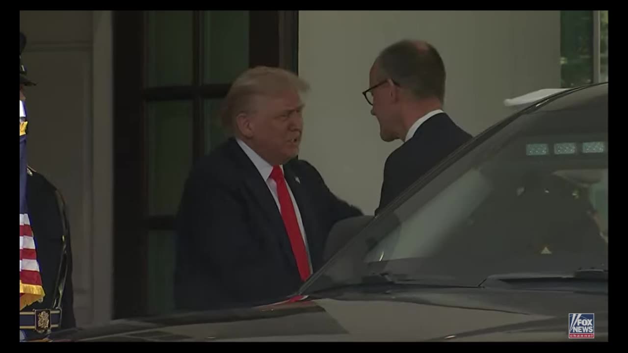 Trump welcomes German chancellor to White House