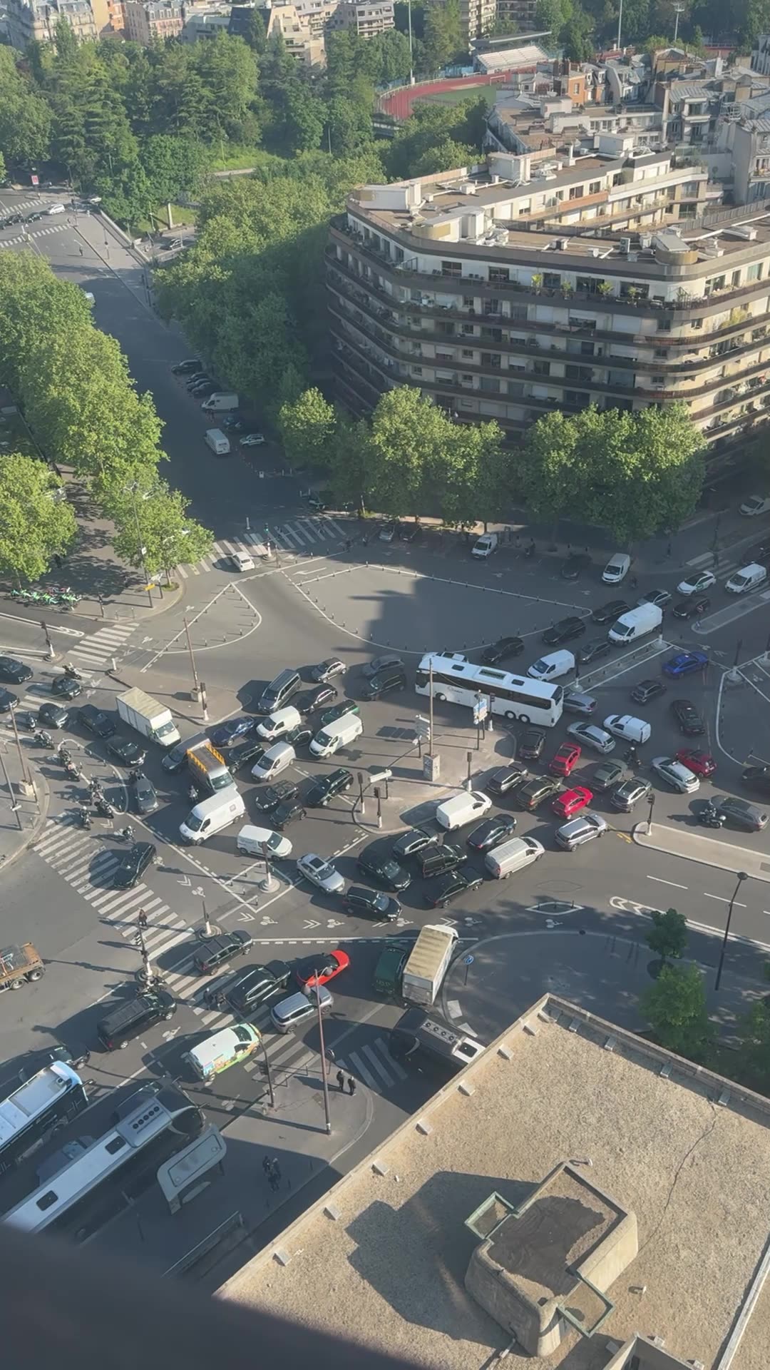 Gridlocked Traffic in Paris