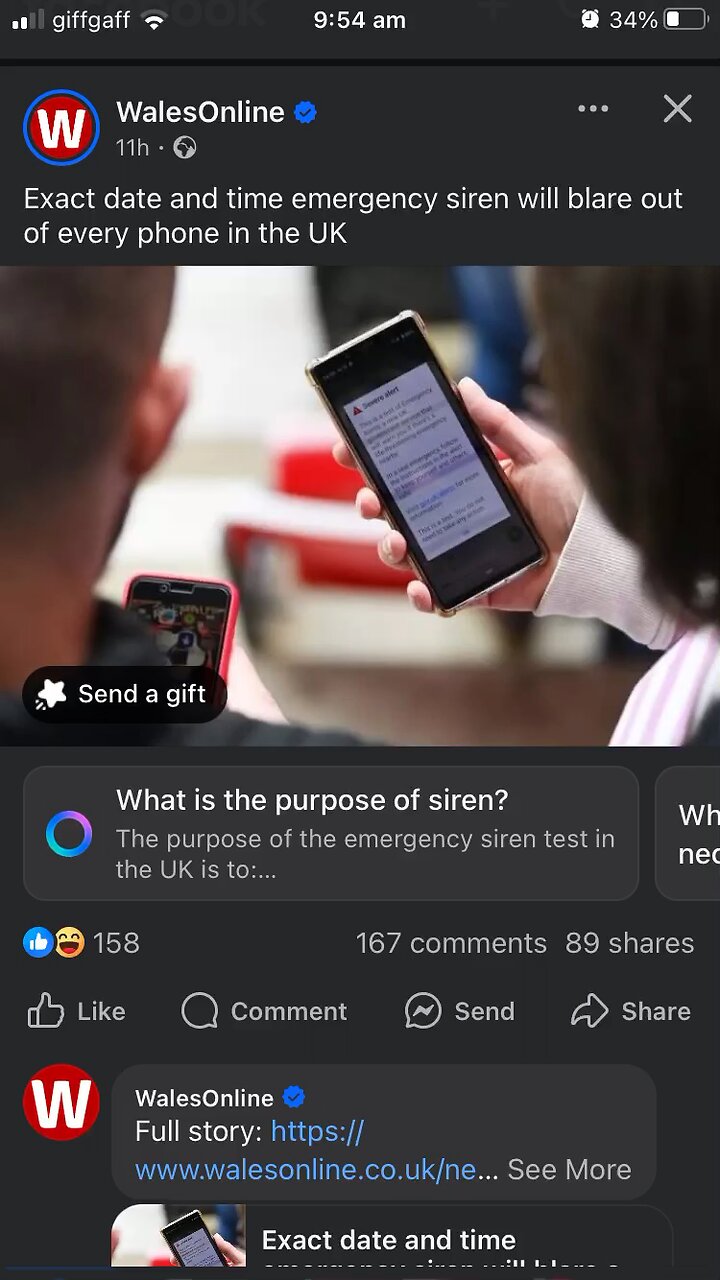 September 7 th 2025 emergency siren on every phone in UK ? 2 nd National Emergency Alert test