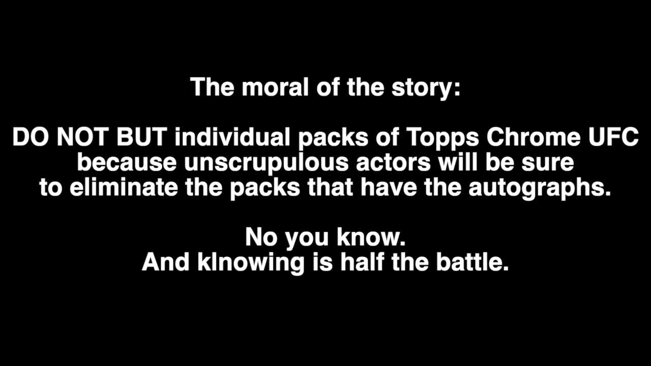 Ep 2: This is Why You Should NEVER Buy Individual Packs of Topps 2025 Chrome UFC- ITS SCIENCE BABY!