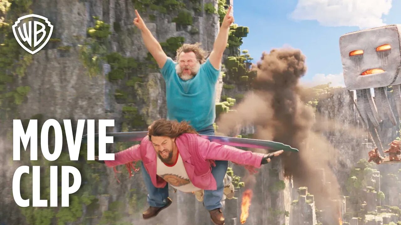 A Minecraft Movie | Elytra Wingsuits Flying Escape | Movie Clip | Warner Bros. Entertainment
