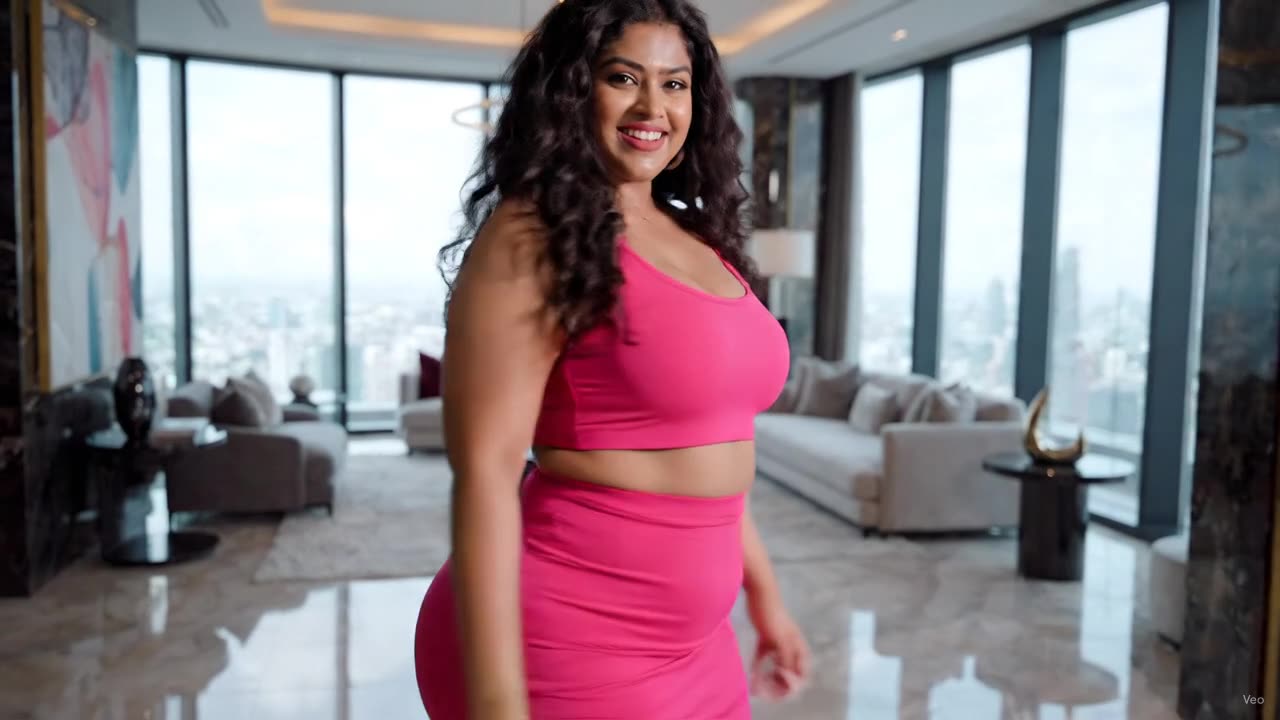 Luxury Hotel Woman Viral BBW Model Curvy AI Fashion Animation Outfits