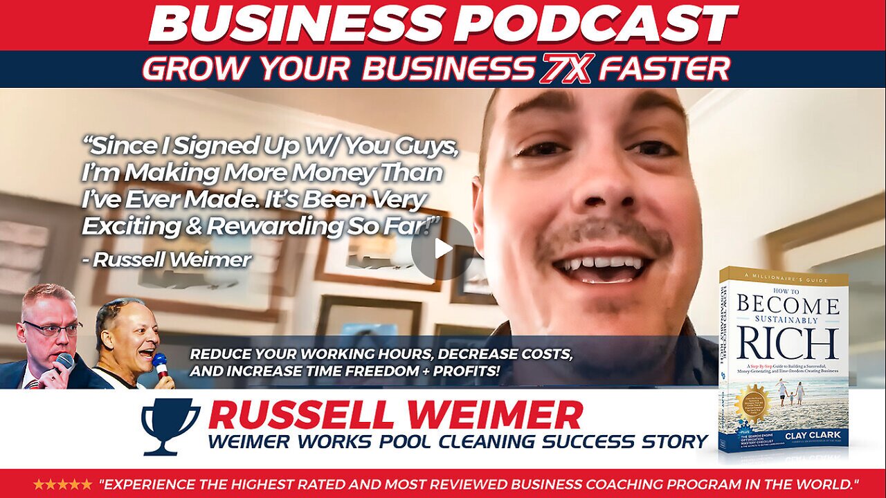 Clay Clark Client 16.3X Growth & Success Story | When I First Started With You, I Had a About 6 Consistent Customers. Now Im About Shy of 60 Customers (Now At 98 Customers). - WeimerWorks.com (Pool Maintenance)