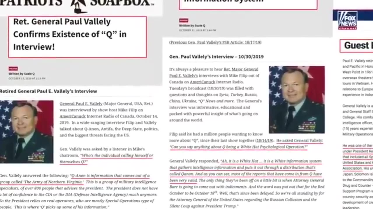 QANON REVEALED - U.S. ARMY MAJOR GENERAL PAUL VALLELY SAYS Q IS MILITARY OPERATION