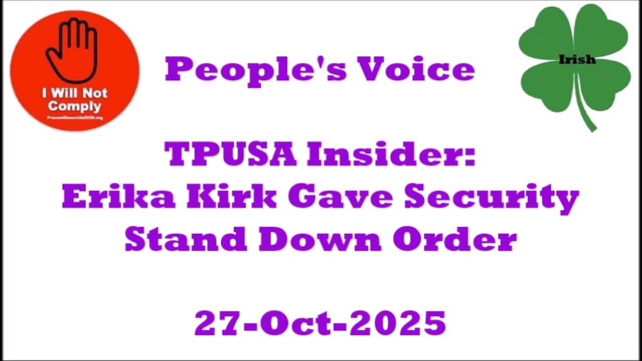 TPUSA Insider Admits Charlie Kirk Was Murdered By Inner Circle Traitors 22-Oct-2025