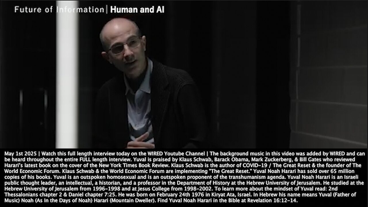 Yuval Noah Harari | AI Can Create New Stories. AI Created a Religion & Wrote a Holy Book of the New Religion & Helped to Spread New Cryptocurrency. It Has $40 Million...AI Can Invent New Kinds of Money. - May 1st 2025