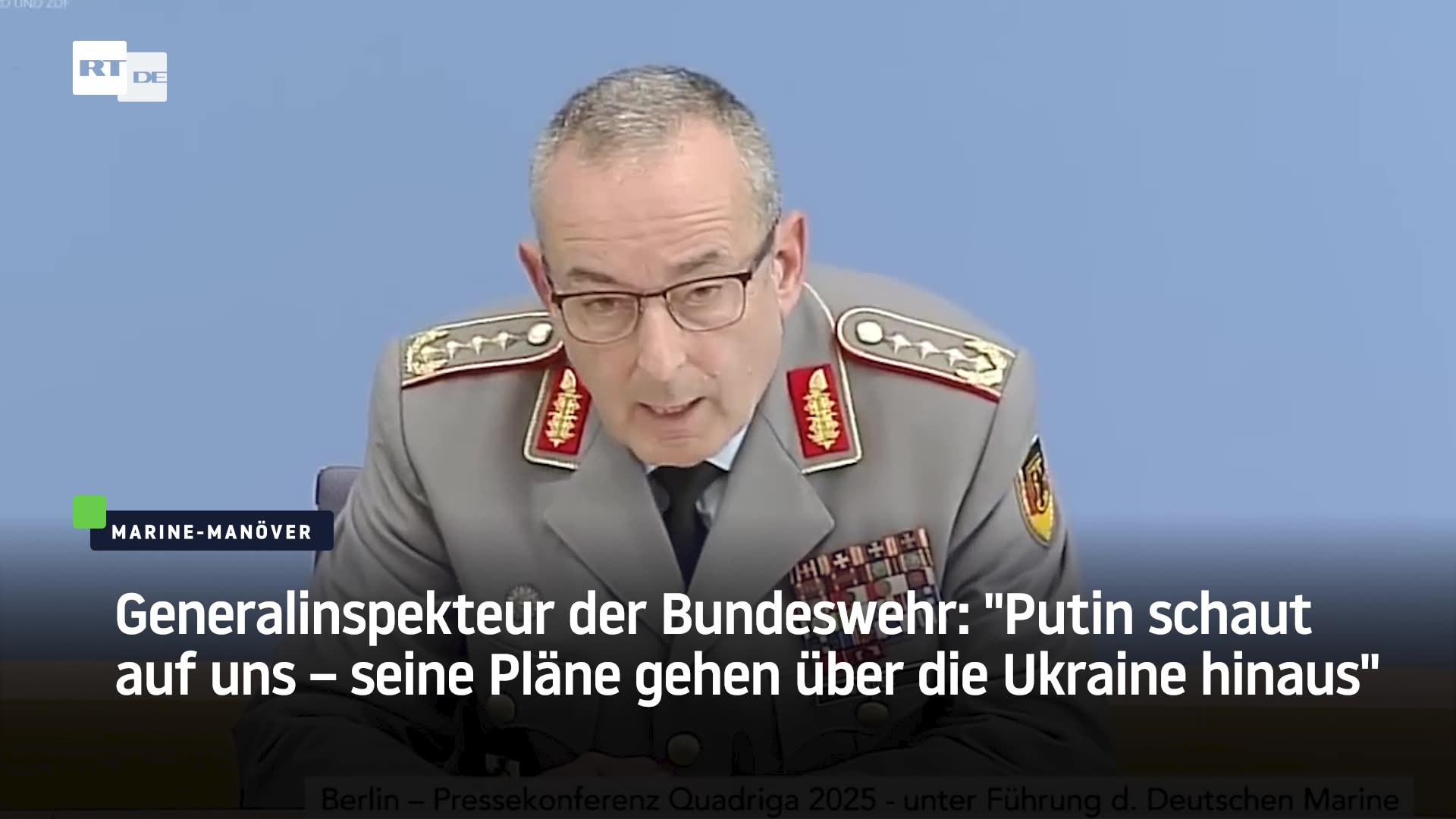 Generalinspekteur der Bundeswehr: Putin schaut auf uns – seine Pläne gehen über die Ukraine hinaus