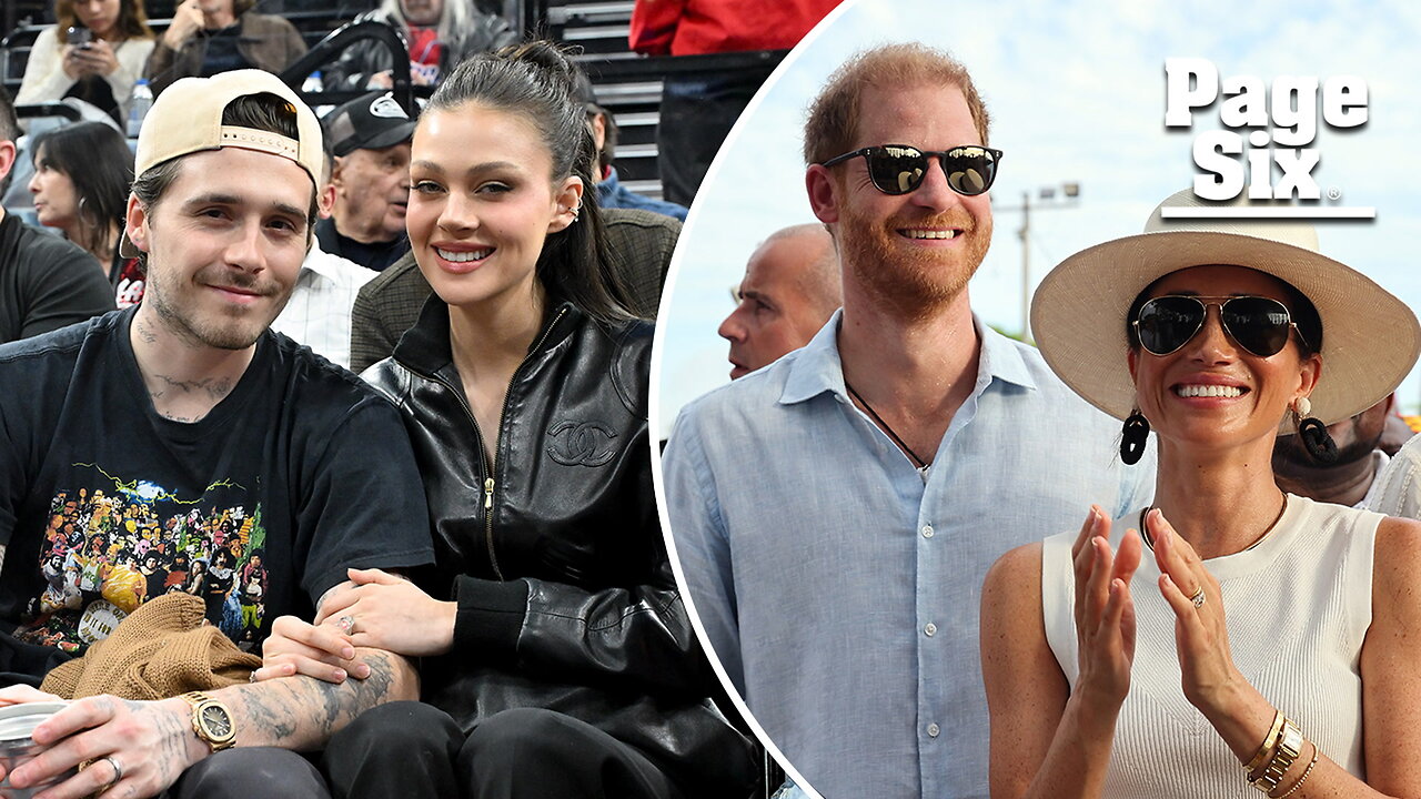Prince Harry and Meghan Markle welcome Brooklyn Beckham and Nicola Peltz to their Montecito home