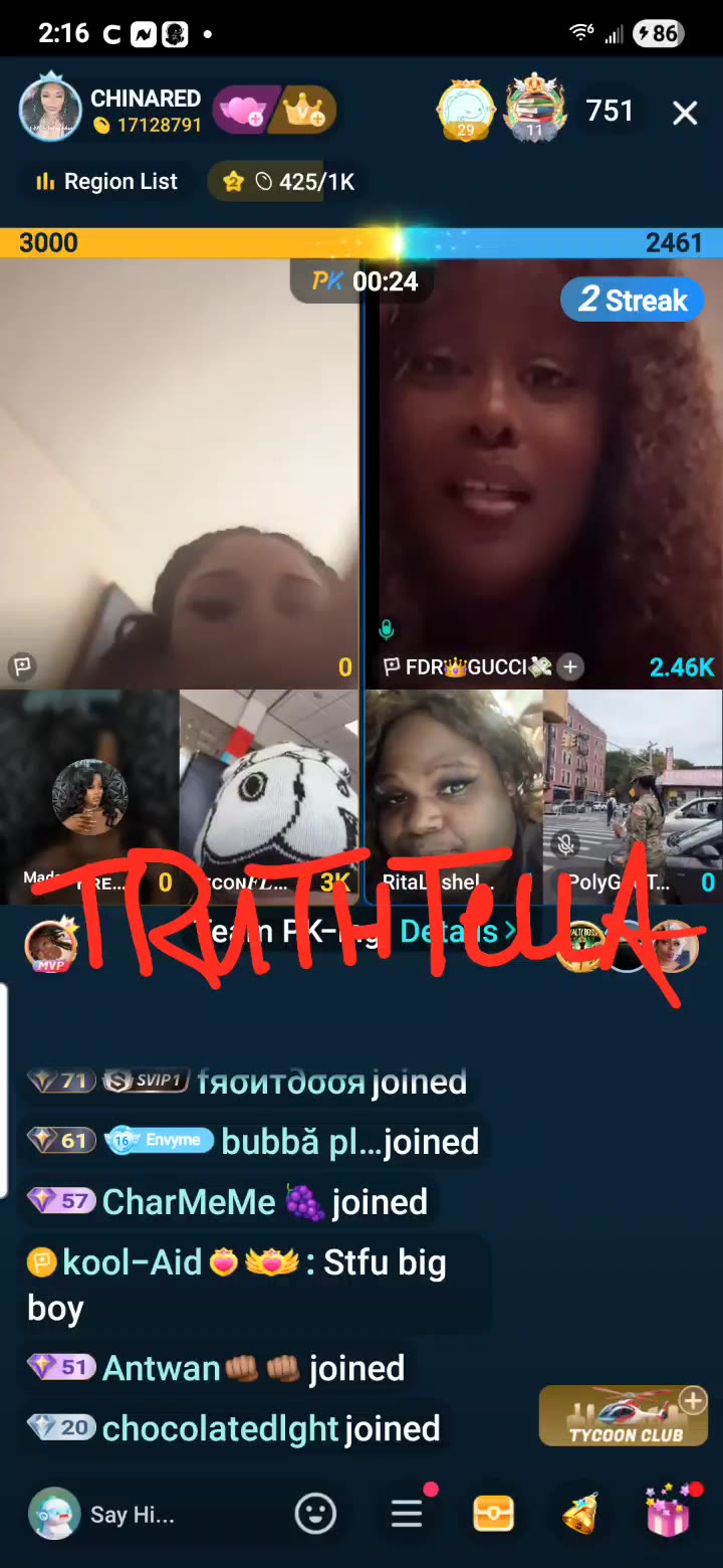 ASHLEY CHINARED UNBANNED TEAM PK WITH BIG DRAYA, MADAM LO, GUCCI, & MORE