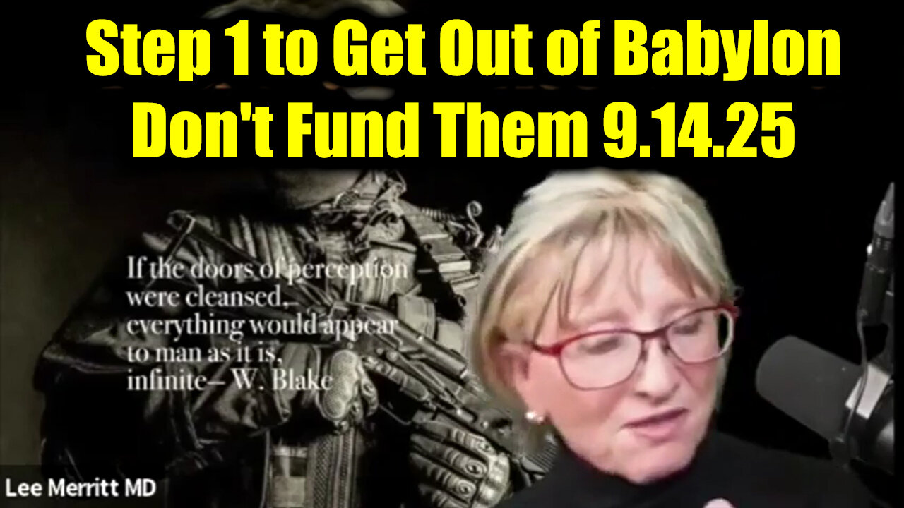 Step 1 to Get Out of Babylon - Dont Fund Them