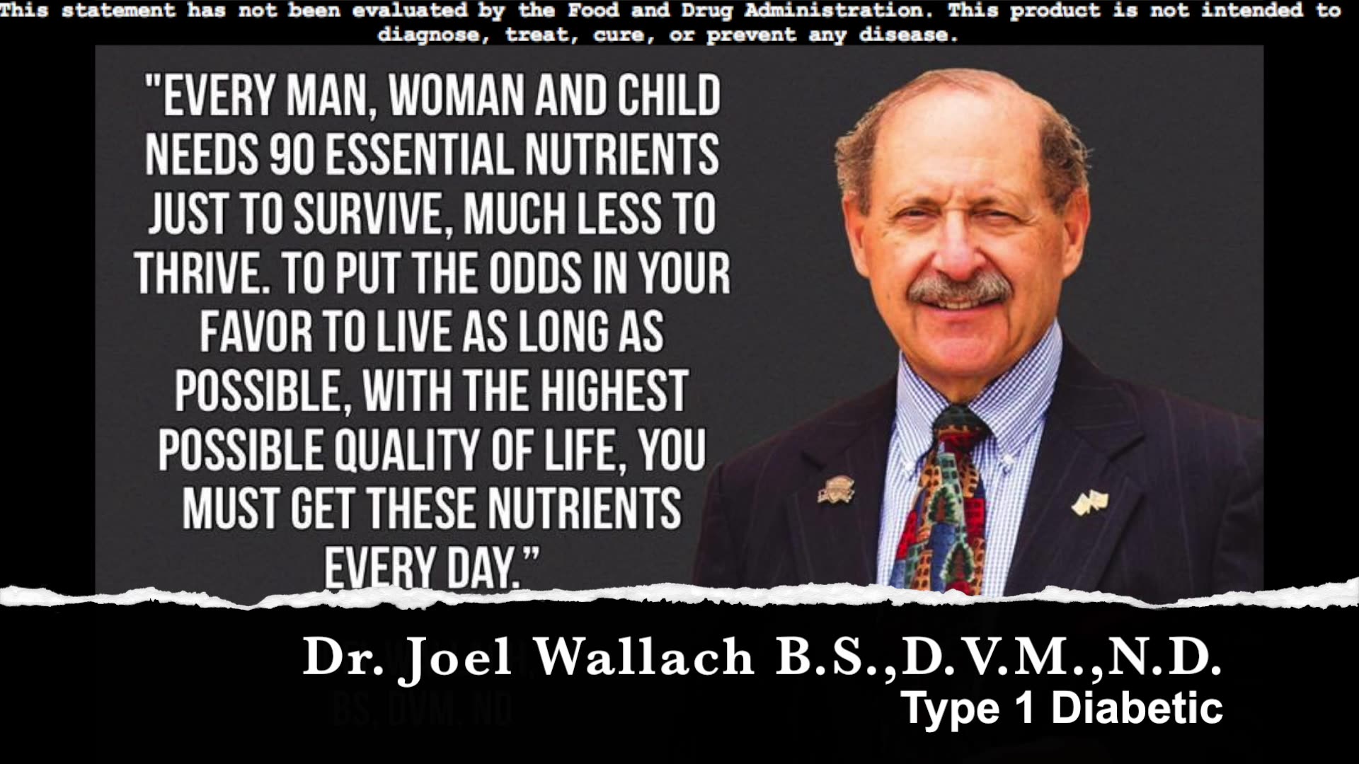 Type 1 Diabetic Dr Joel Wallach