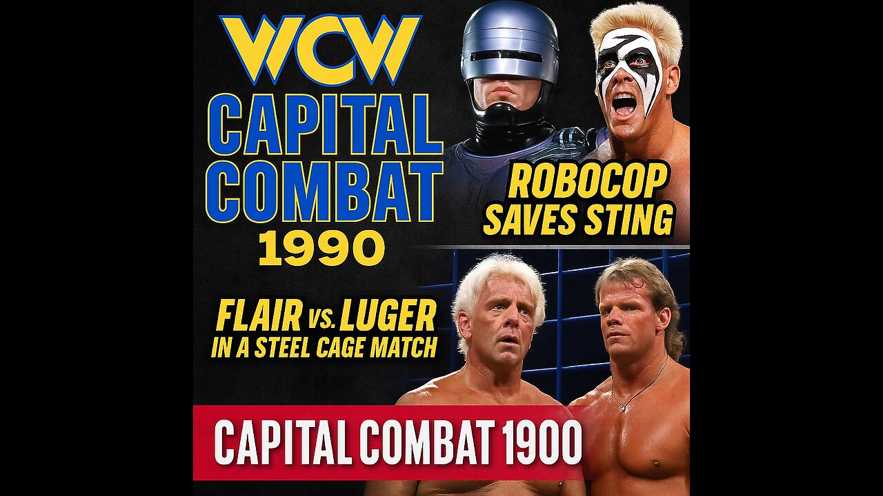 FULL EVENT; WCW Capital Combat 1990 ¦ RoboCop saves Sting, Flair vs. Luger in a Steel Cage Match