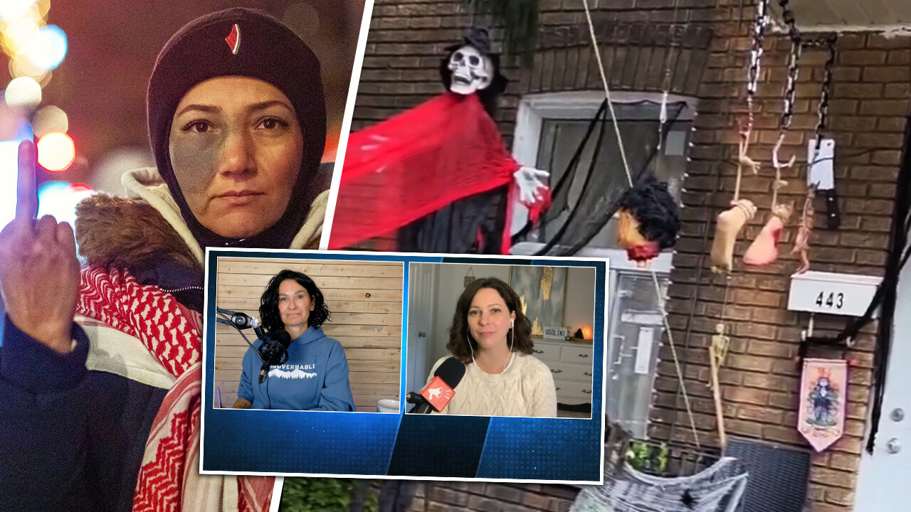 F**k you white people: Palestinian refugee melts down over Halloween decorations in Montreal