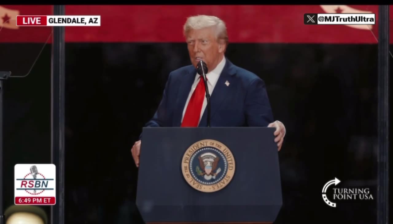 Only President Trump could crack a joke at Charlie’s memorial..