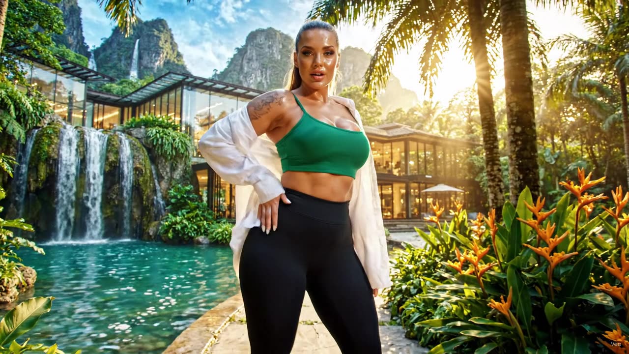🌅 Blonde Girl & Curvy Woman 👗 Luxury Fashion Escape 💎 Epic Nature AI Animation