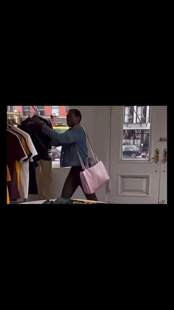 An Insane Black Chick With A Hammer Destroys Drakes Flagship Clothing Store In New York City
