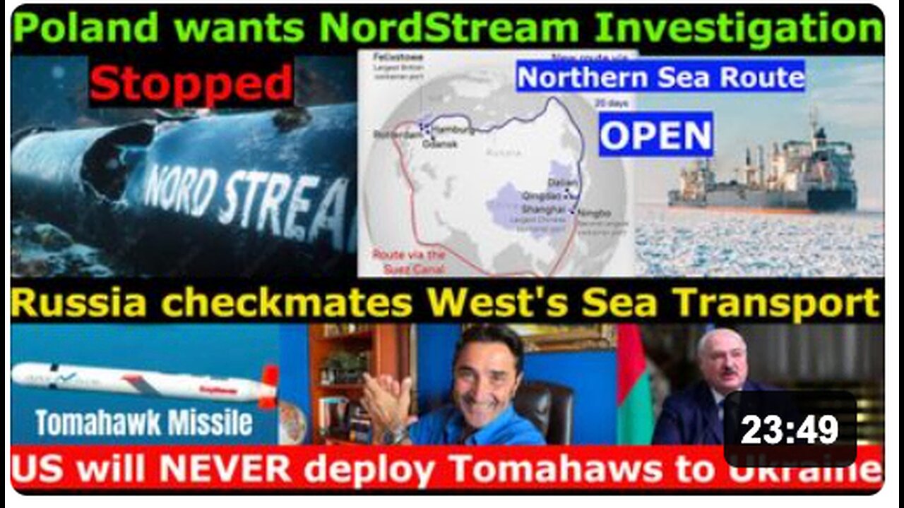 Trump+Lukashenko to strike Big Deal? | Russia bankrupts Wests maritime industry | US Tomahawk bluff.