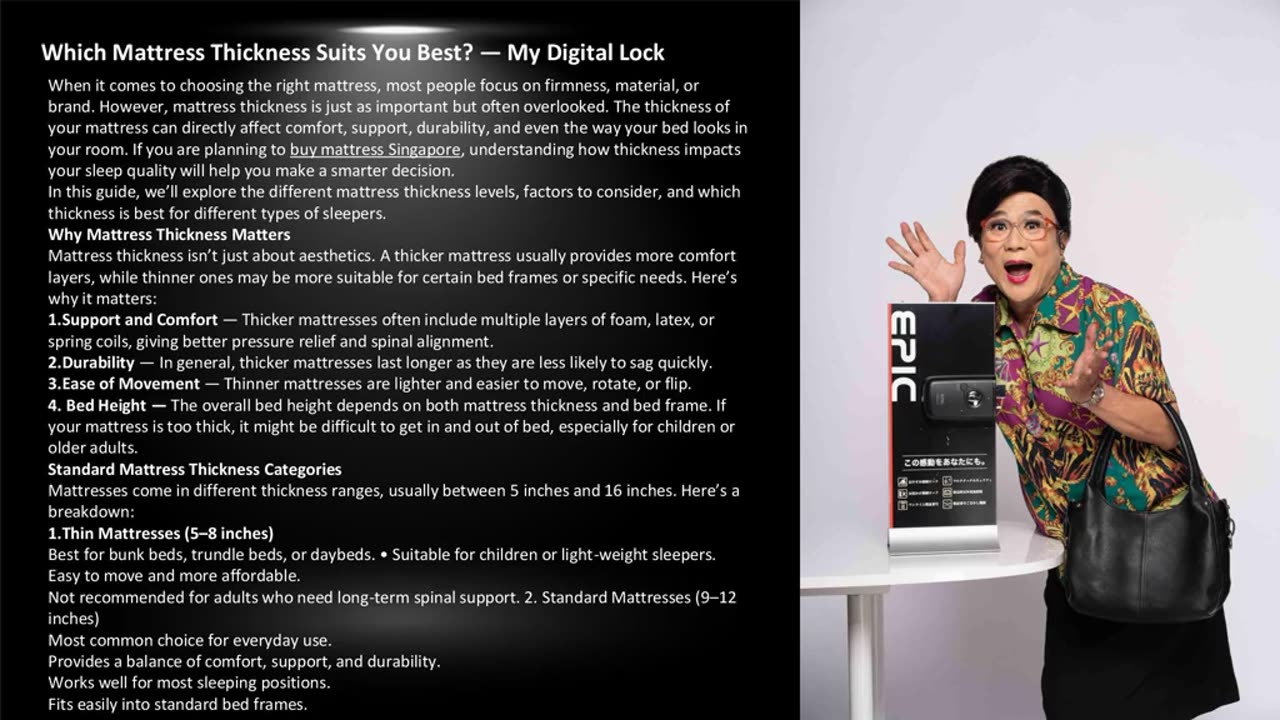 Which Mattress Thickness Suits You Best? — My Digital Lock