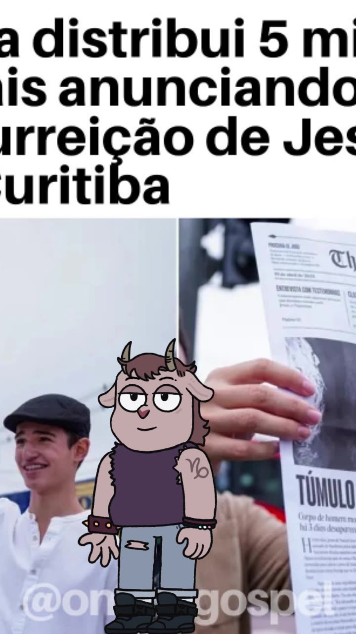 igreja distribuiu mais de 5 mil jornais anunciando a ressurreição de Jesus