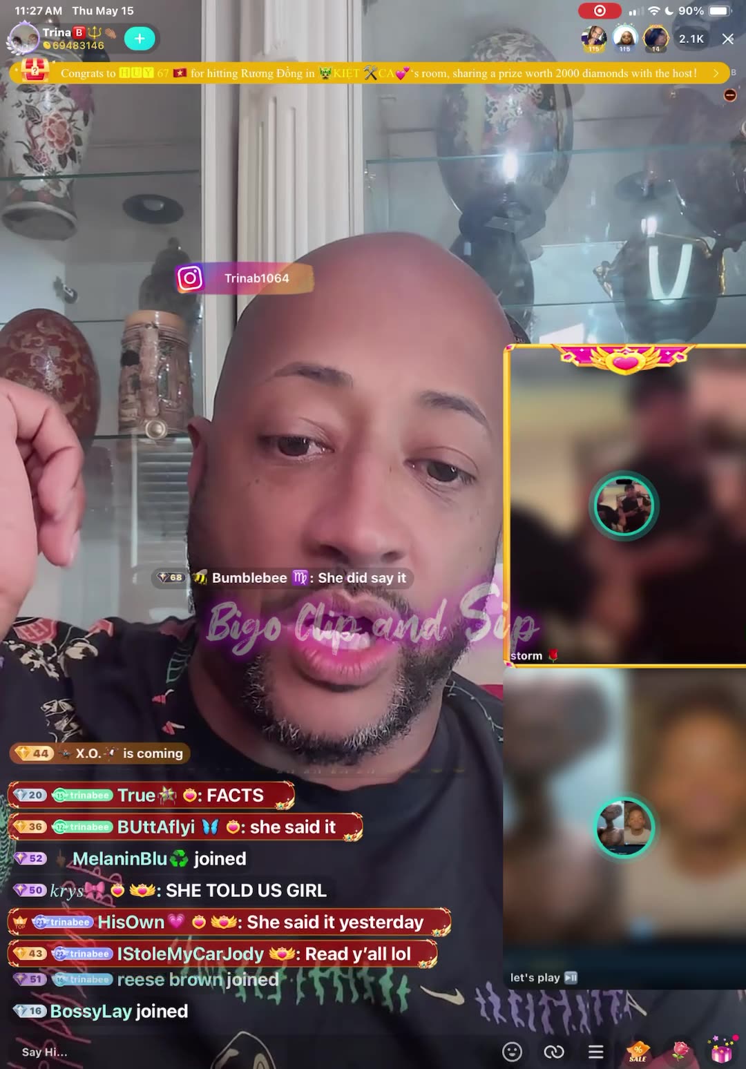 TrinaB going off on comments after FamGoNatural goes to jail 5/15/25 #bigoclipandsip
