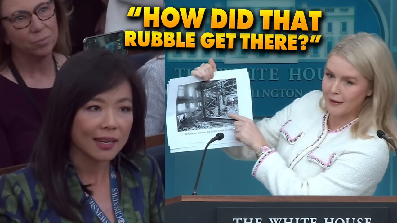 Karoline Leavitt DESTROYS reporter throwing a fit over WHs PRIVATELY-FUNDED renovations