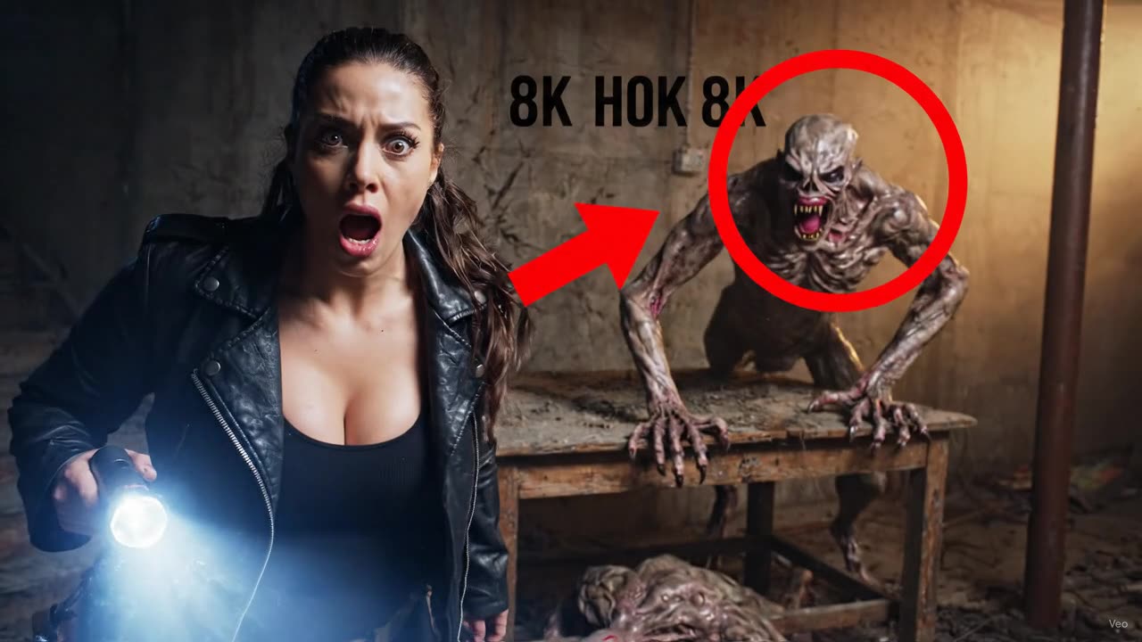 🔥 Dont Go Into The Basement 😱 Ultra Realistic Horror Girl • AI Monster Movie