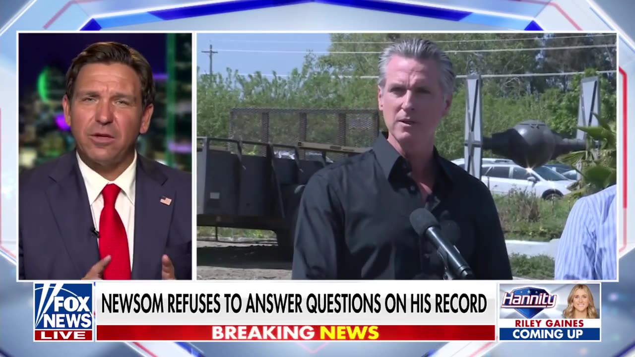 NEWSOM KOWTOWING TO FAR LEFT: DeSantis Blasts Gav, California Has Become a Punchline