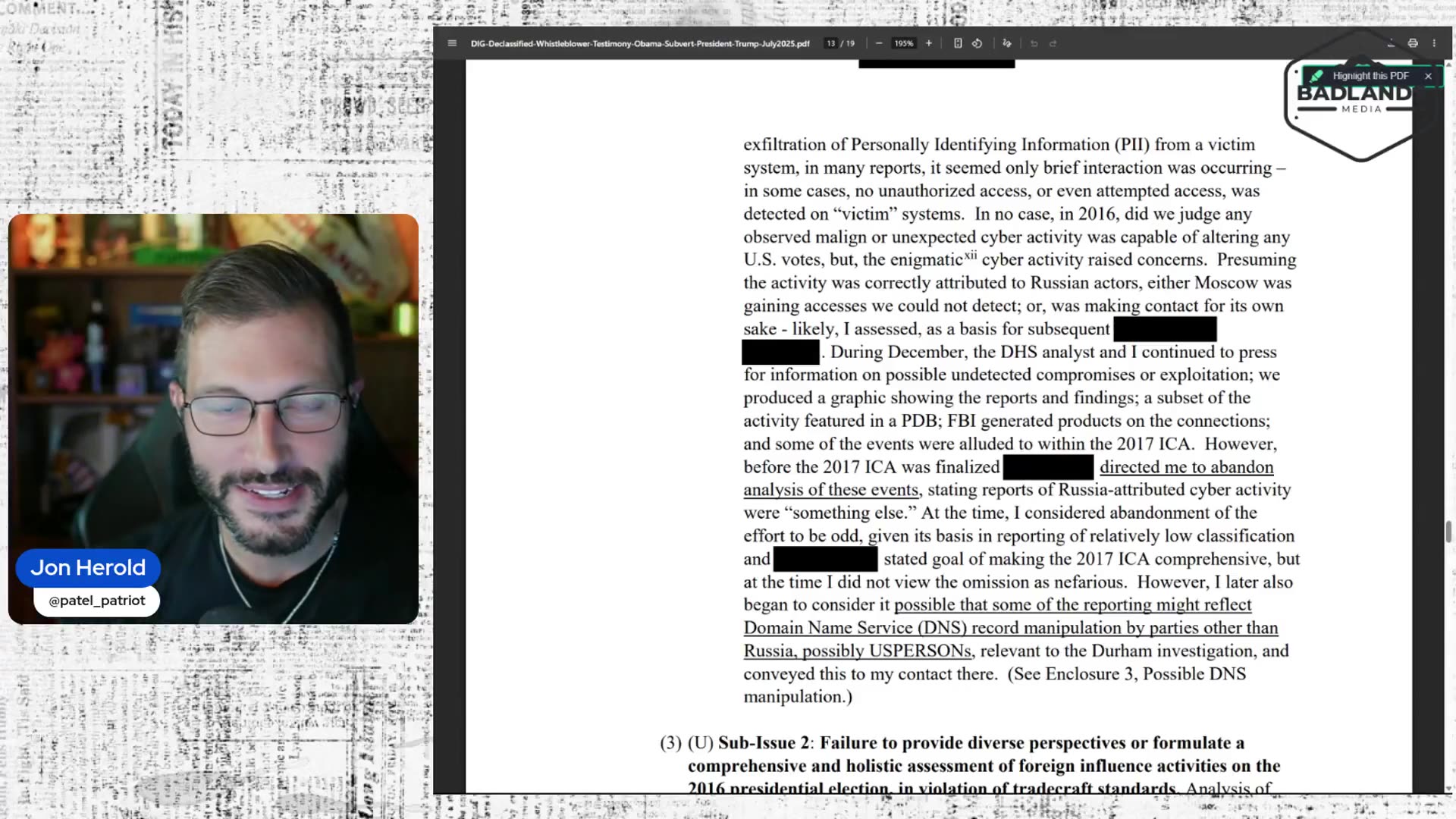 š¬Jon Herold deciphers new IC Whistleblower revelations
