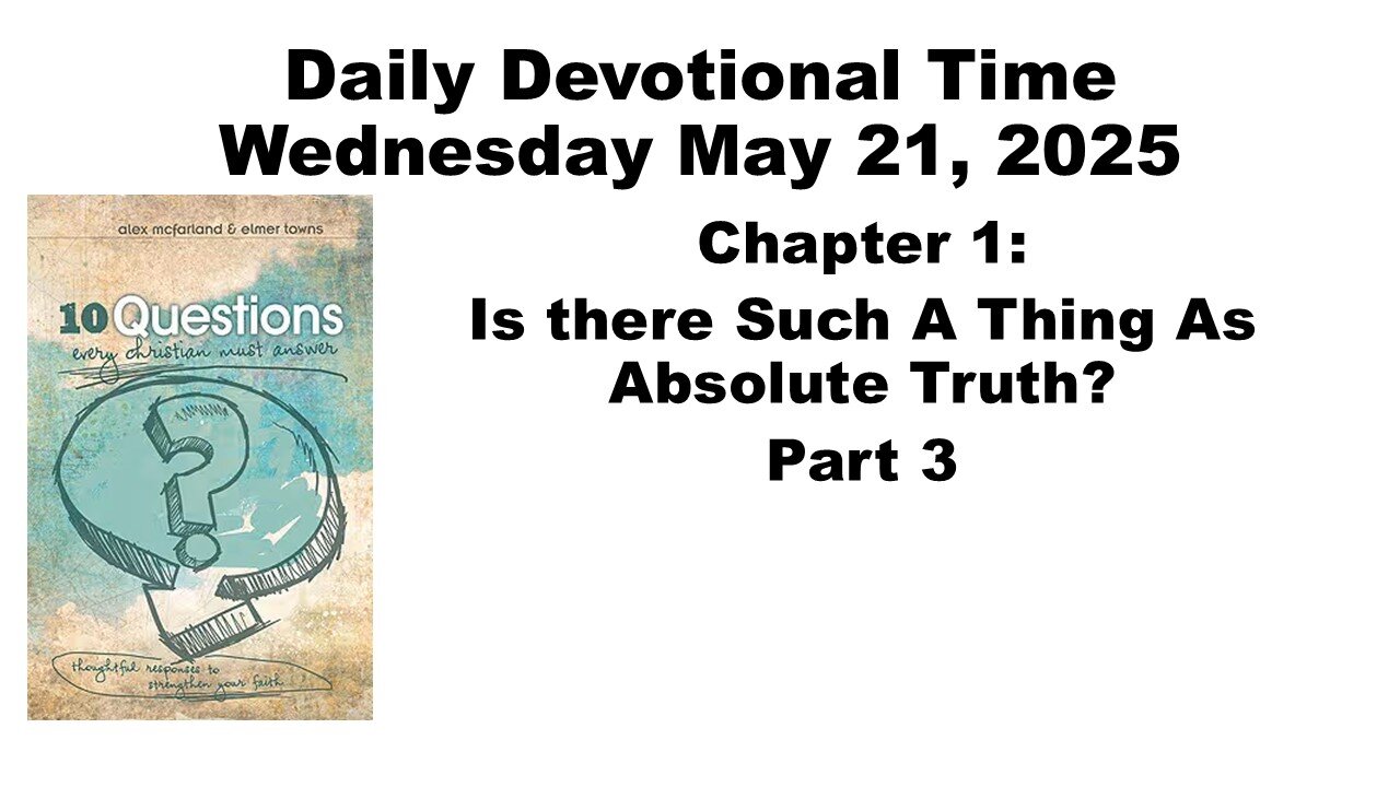 Daily Bible Study May 21, 2025